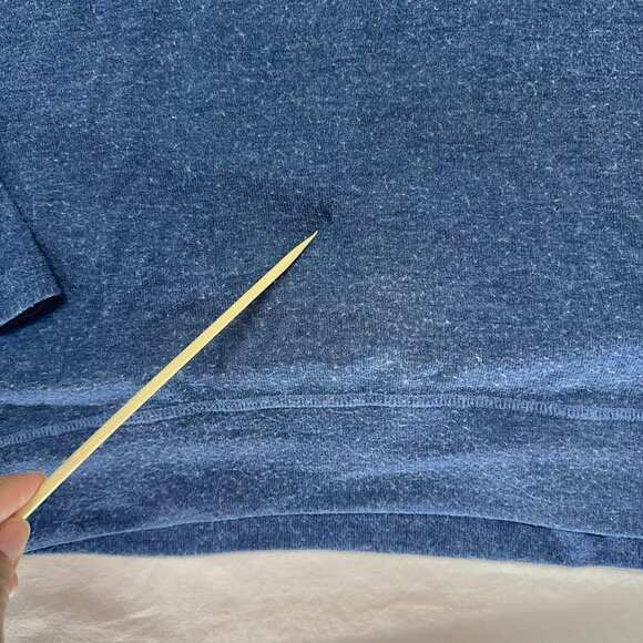 Michael Stars Long Sleeve Lightweight Sweater Size Small Blue with White Collar - Picture 6 of 10